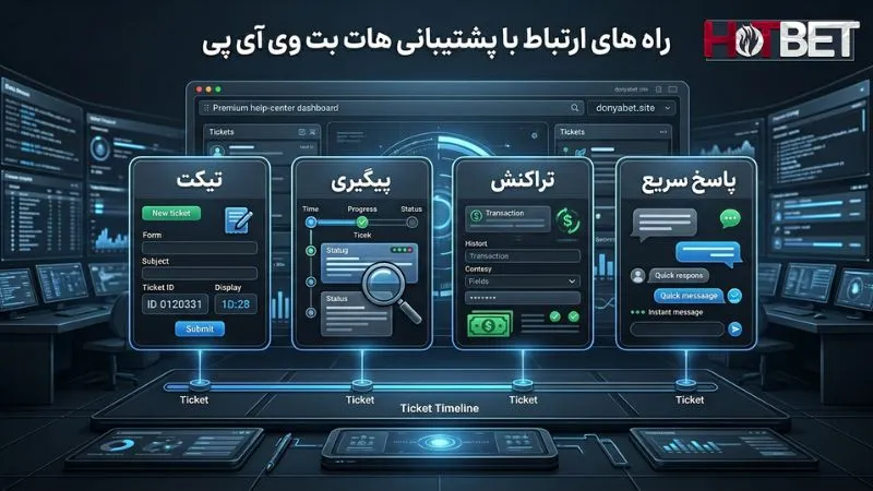 راه های ارتباط با پشتیبانی هات بت وی آی پی